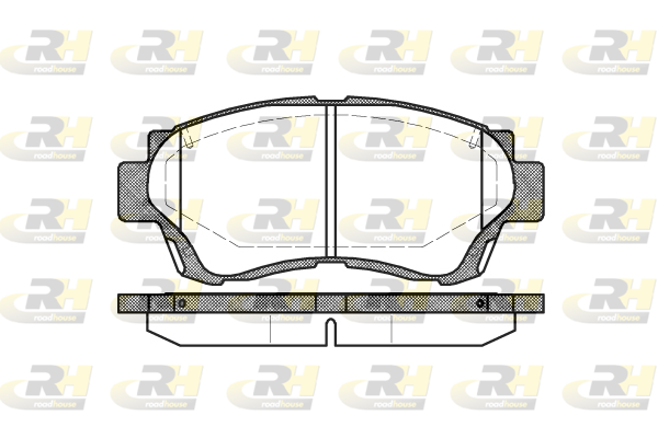 Комплект гальмівних накладок, дискове гальмо   2370.00   ROADHOUSE