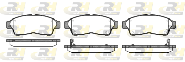 Комплект гальмівних накладок, дискове гальмо   2402.02   ROADHOUSE