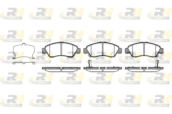 Комплект тормозных колодок, дисковый тормоз   2419.22   ROADHOUSE