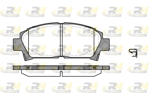 Комплект гальмівних накладок, дискове гальмо   2427.02   ROADHOUSE