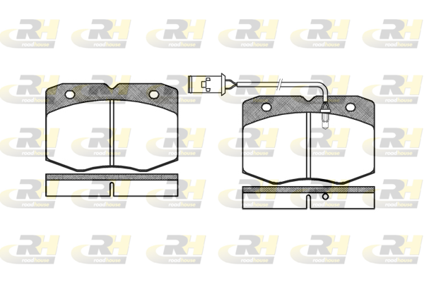 Комплект тормозных колодок, дисковый тормоз   2435.02   ROADHOUSE