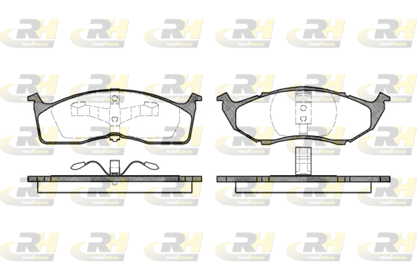 Комплект тормозных колодок, дисковый тормоз   2447.20   ROADHOUSE