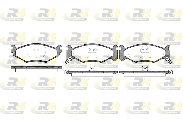 Комплект гальмівних накладок, дискове гальмо   2483.02   ROADHOUSE