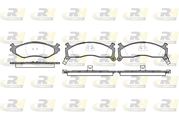 Комплект гальмівних накладок, дискове гальмо   2484.02   ROADHOUSE