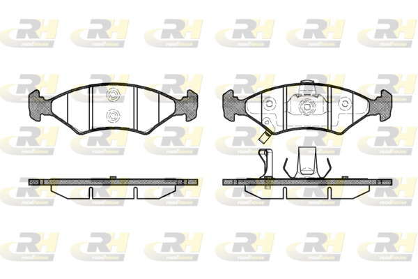 Комплект тормозных колодок, дисковый тормоз   2502.22   ROADHOUSE