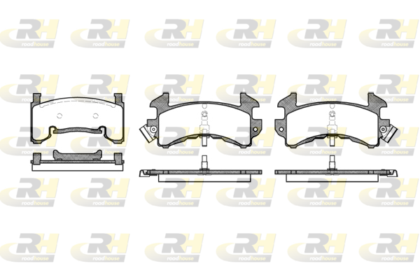 Комплект гальмівних накладок, дискове гальмо   2515.00   ROADHOUSE