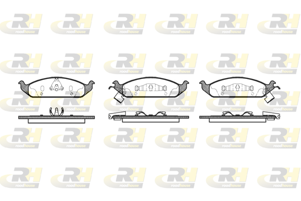 Комплект тормозных колодок, дисковый тормоз   2570.02   ROADHOUSE