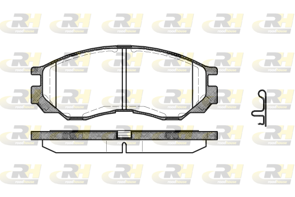 Комплект гальмівних накладок, дискове гальмо   2583.00   ROADHOUSE