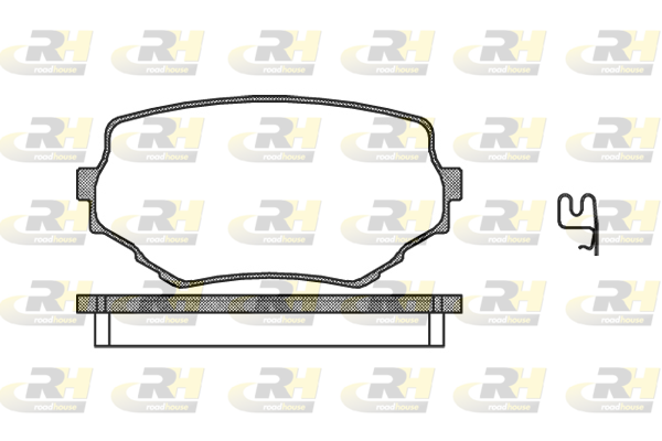 Комплект гальмівних накладок, дискове гальмо   2594.02   ROADHOUSE