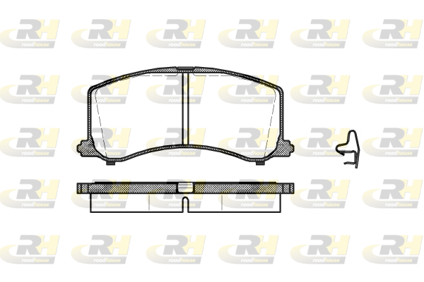 Комплект тормозных колодок, дисковый тормоз   2595.02   ROADHOUSE
