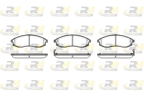 Комплект тормозных колодок, дисковый тормоз   2598.02   ROADHOUSE