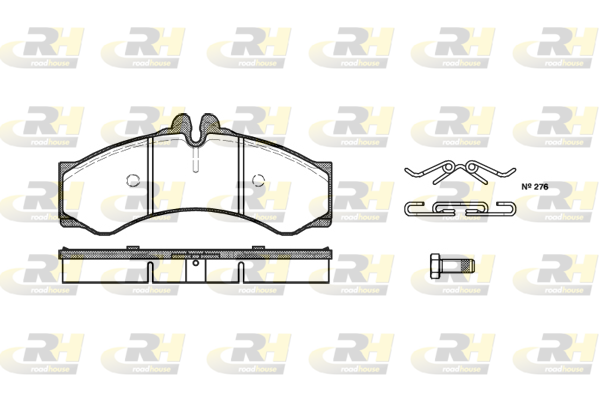 Комплект тормозных колодок, дисковый тормоз   2614.00   ROADHOUSE