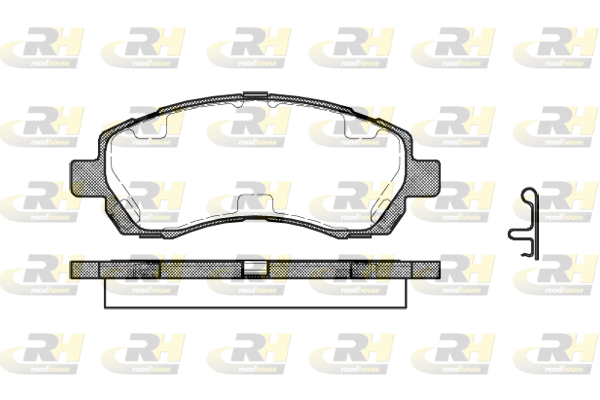 Комплект тормозных колодок, дисковый тормоз   2647.02   ROADHOUSE