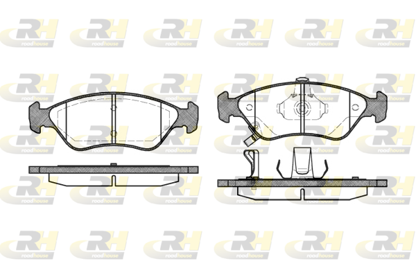 Комплект гальмівних накладок, дискове гальмо   2648.02   ROADHOUSE