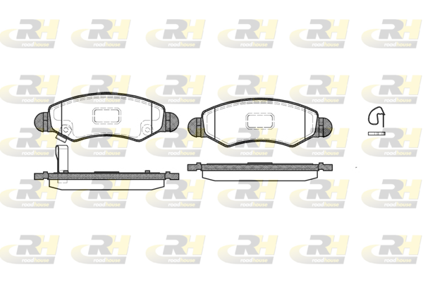 Комплект гальмівних накладок, дискове гальмо   2702.21   ROADHOUSE
