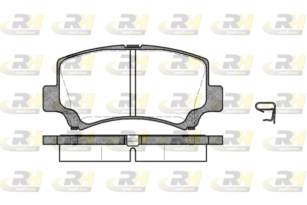 Комплект гальмівних накладок, дискове гальмо   2710.02   ROADHOUSE