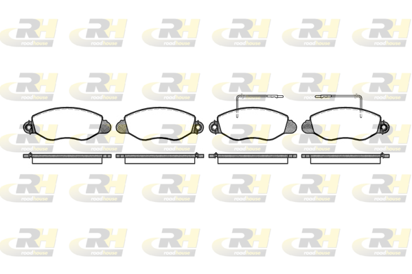 Комплект тормозных колодок, дисковый тормоз   2772.22   ROADHOUSE
