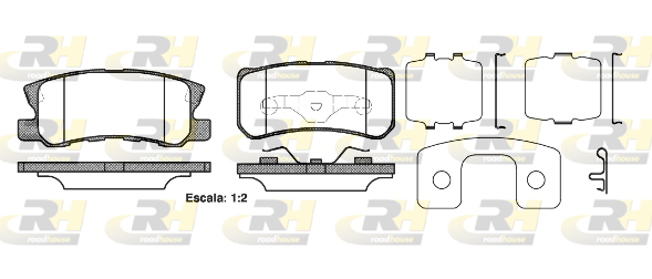 Комплект гальмівних накладок, дискове гальмо   2803.22   ROADHOUSE