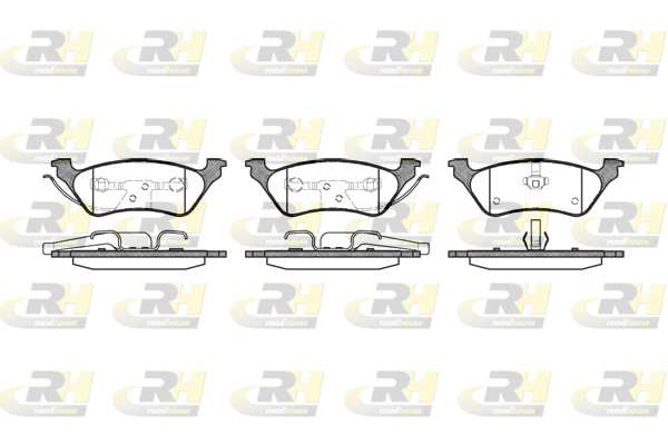 Комплект тормозных колодок, дисковый тормоз   2811.00   ROADHOUSE
