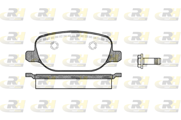 Комплект тормозных колодок, дисковый тормоз   2878.00   ROADHOUSE