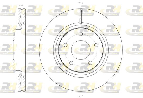 Гальмівний диск, ROADHOUSE 61580.10 Гальмівний диск, ROADHOUSE 61580.10