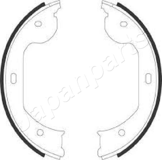 Комплект гальмівних колодок, стоянкове гальмо   GF-0104AF   JAPANPARTS