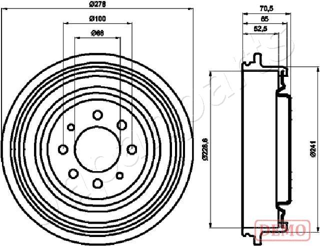 Гальмівний барабан   TA-0703C   JAPANPARTS