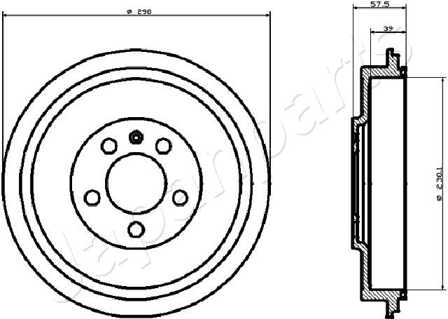 Тормозной барабан   TA-0906   JAPANPARTS