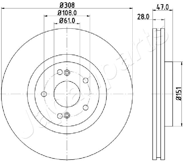 Тормозной диск   DI-0703   JAPANPARTS