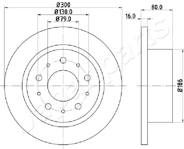 Тормозной диск   DP-0217   JAPANPARTS