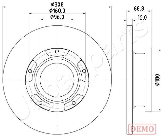 Тормозной диск   DP-0312C   JAPANPARTS