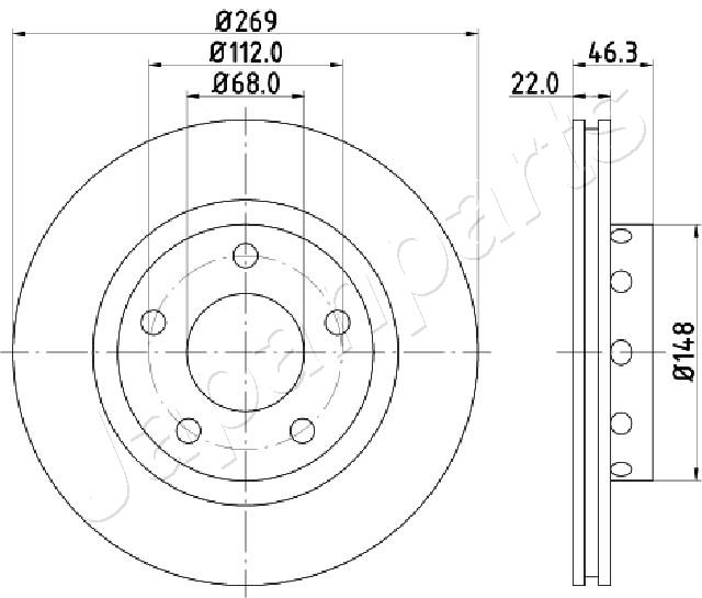 Тормозной диск   DP-0913   JAPANPARTS