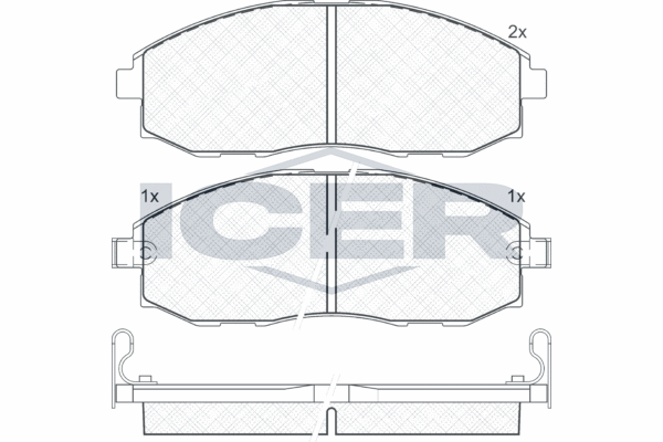 Комплект тормозных колодок, дисковый тормоз   141266   ICER