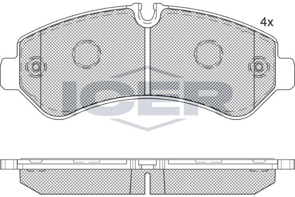 Комплект тормозных колодок, дисковый тормоз   142362   ICER