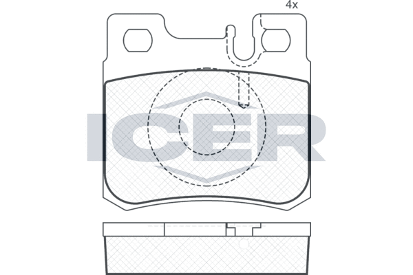Комплект тормозных колодок, дисковый тормоз   180978   ICER