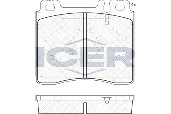 Комплект тормозных колодок, дисковый тормоз   181158   ICER