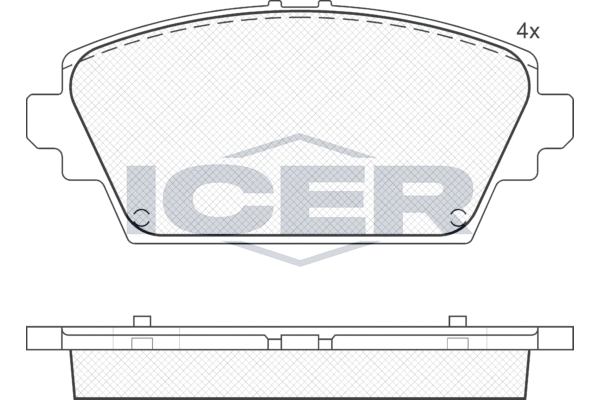 Комплект тормозных колодок, дисковый тормоз   181581   ICER