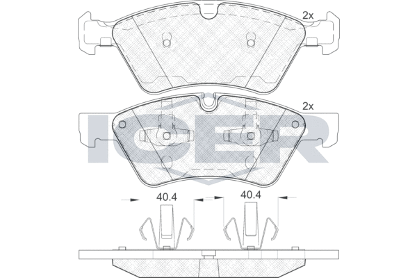 Комплект тормозных колодок, дисковый тормоз   181771   ICER