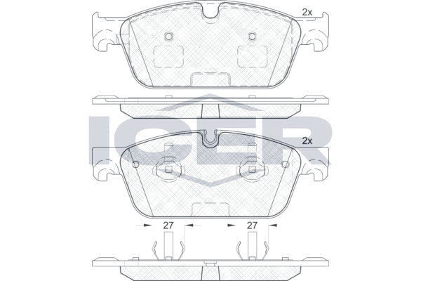 Комплект тормозных колодок, дисковый тормоз, ICER 182105 Комплект тормозных колодок, дисковый тормоз, ICER 182105