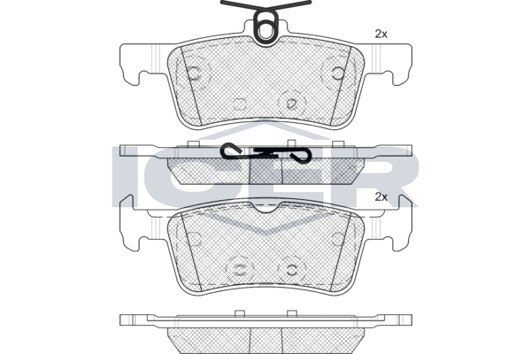 Комплект тормозных колодок, дисковый тормоз, ICER 182174-208 Комплект тормозных колодок, дисковый тормоз, ICER 182174-208