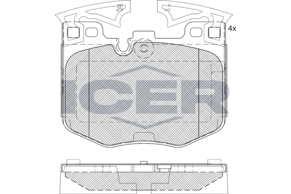 Комплект тормозных колодок, дисковый тормоз   182280   ICER