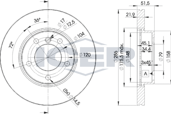 Гальмівний диск, ICER 78BD0674-2 Гальмівний диск, ICER 78BD0674-2
