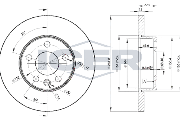 Гальмівний диск   78BD3018-2   ICER