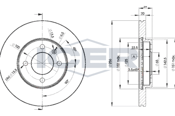 Гальмівний диск   78BD3790-2   ICER