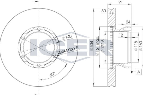 Гальмівний диск   78BD4240-1   ICER
