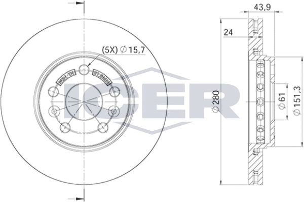 Гальмівний диск   78BD4294-2   ICER