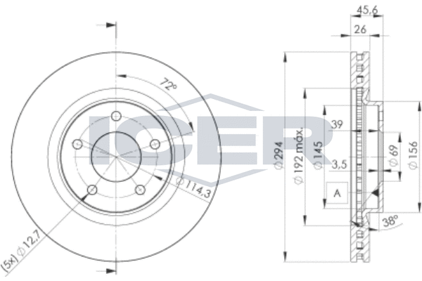 Гальмівний диск   78BD4644-2   ICER