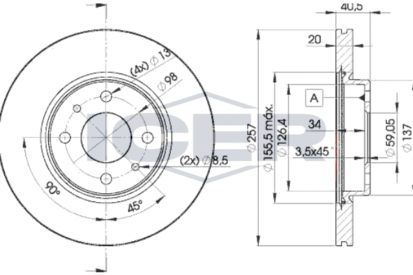 Тормозной диск   78BD5056-2   ICER