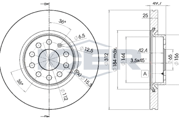 Гальмівний диск   78BD5618-2   ICER
