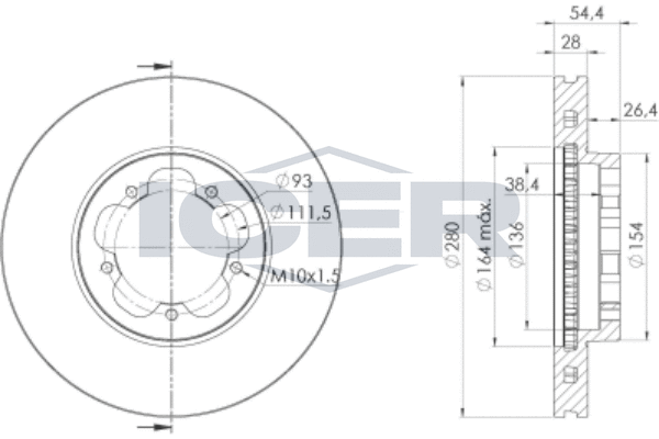 Гальмівний диск   78BD5632-2   ICER